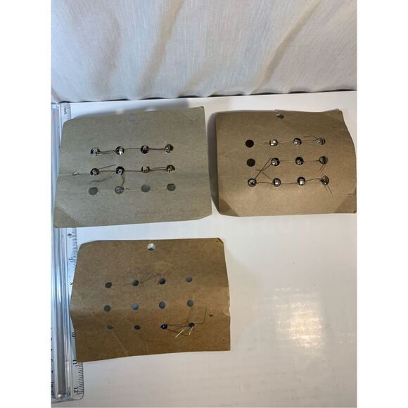 Silver Christmas Bells Assorted-Lot 3 Incomplete Cards(22 Bells)-Criterion VTG - Picture 5 of 5